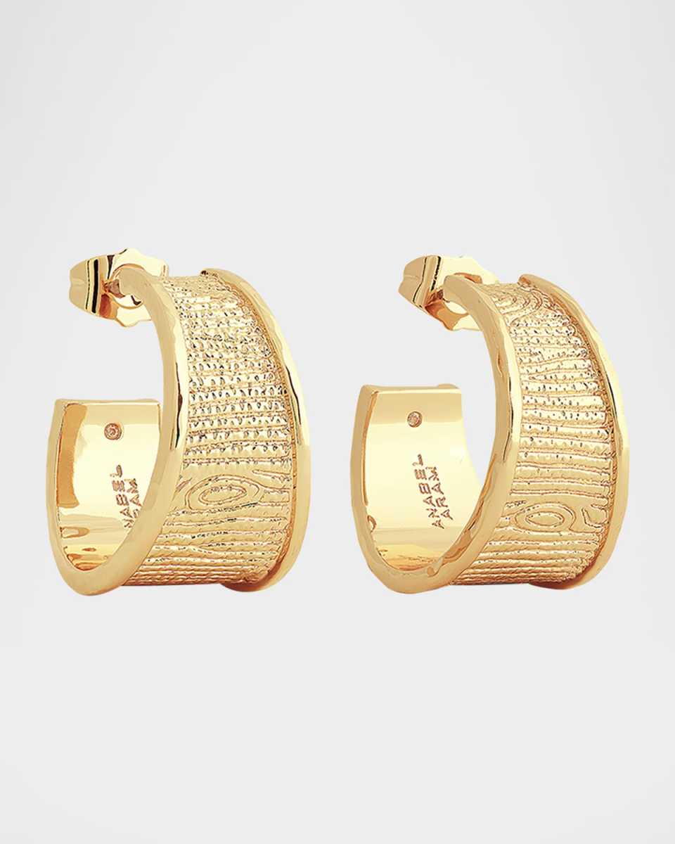 Enchanted Forest Bark Hoop Earrings